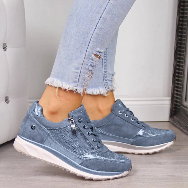 Regilla - Damen Sneaker Aus Wildleder & Mesh Mit Klobiger Sohle