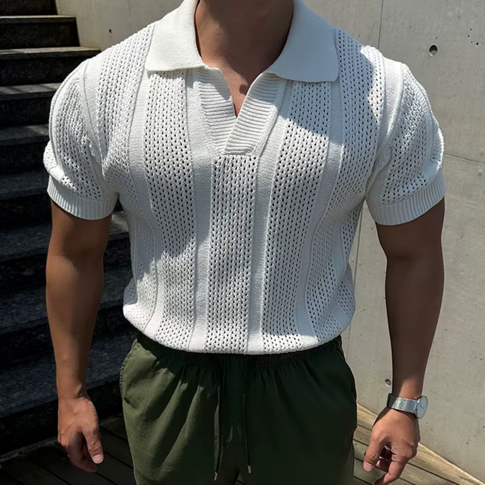 Giulio – Der zeitlose Strick-Poloshirt für einen stilvollen Auftritt