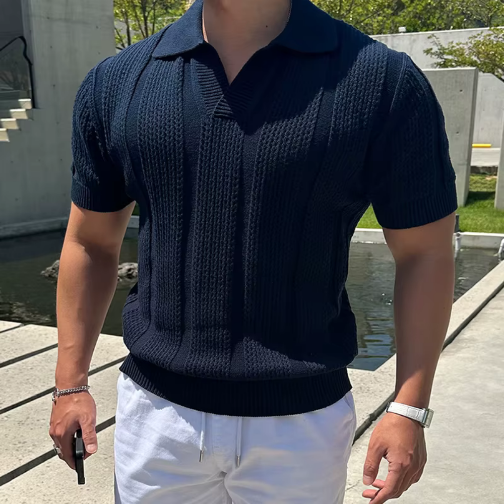 Giulio – Der zeitlose Strick-Poloshirt für einen stilvollen Auftritt