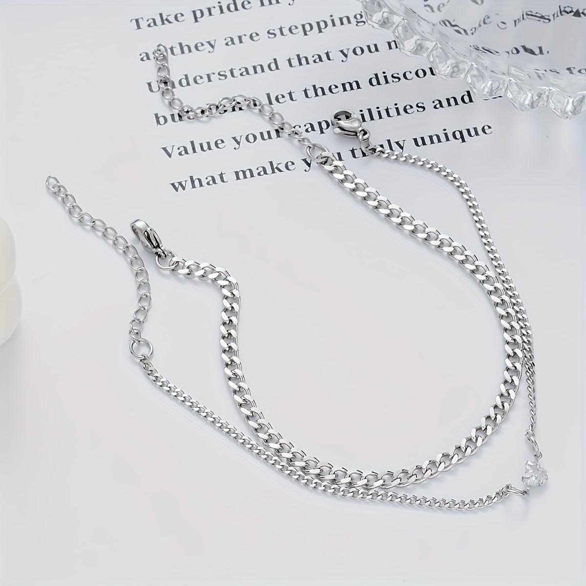 Einfaches lässiges Edelstahl-Armband-Set für Jungen und Mädchen