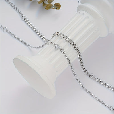 Einfaches lässiges Edelstahl-Armband-Set für Jungen und Mädchen